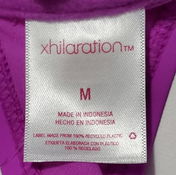 Xhilaration Junior's Pink Fuchsia Bikini Top Size Medium Barbiecore - Picture 3 of 7